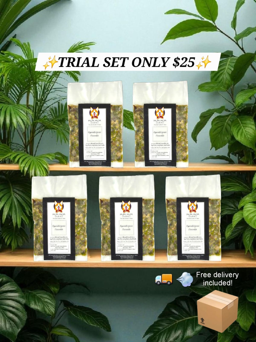 Trial Set Hypoallergenic Crocodile [Free delivery included , please select self collect during checking out]