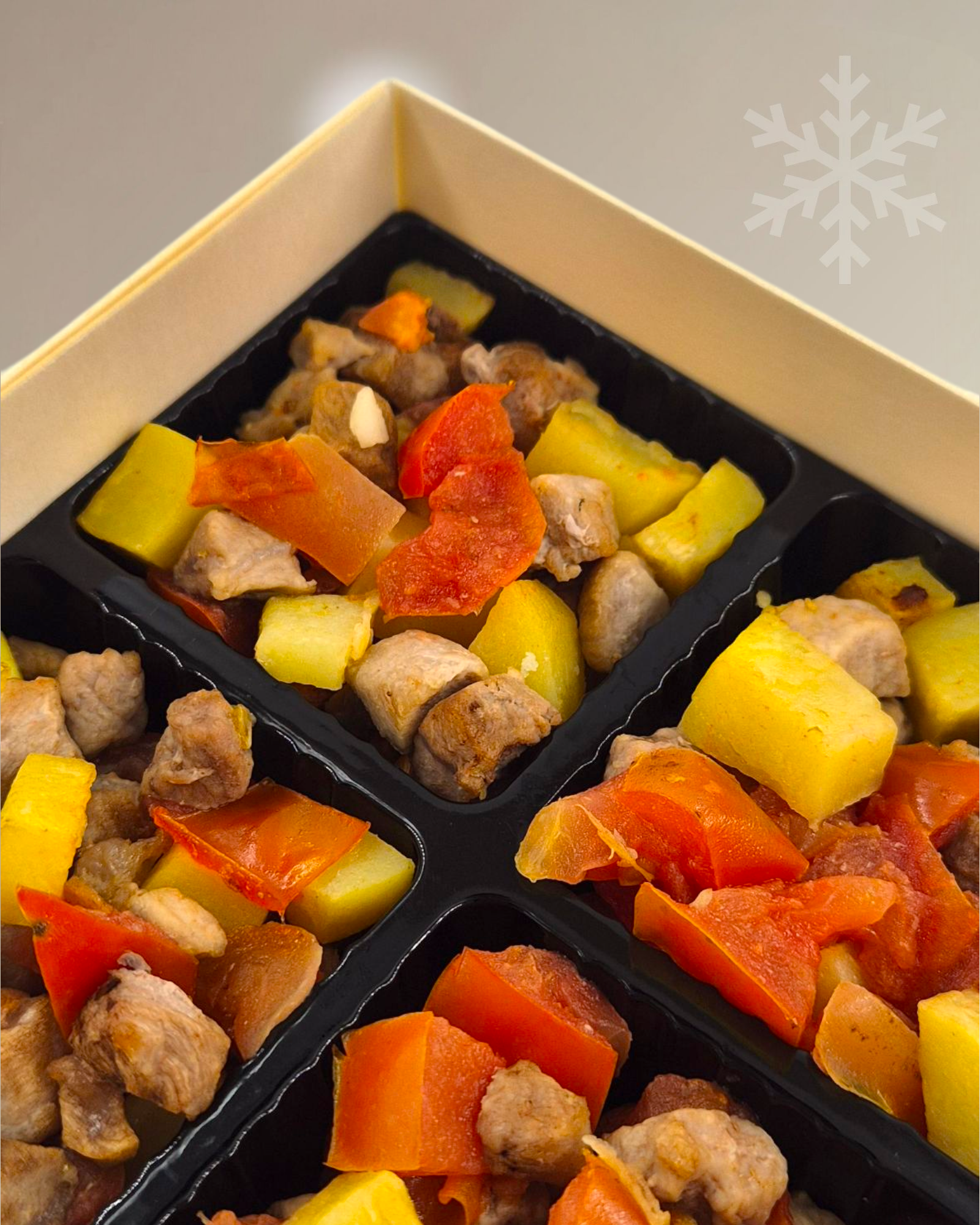 Nine Pork Cubes Prancing