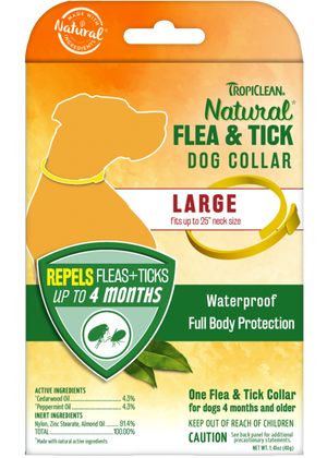TROPICLEAN NATURAL FLEA & TICK DOG COLLAR- FOR LARGE DOGS