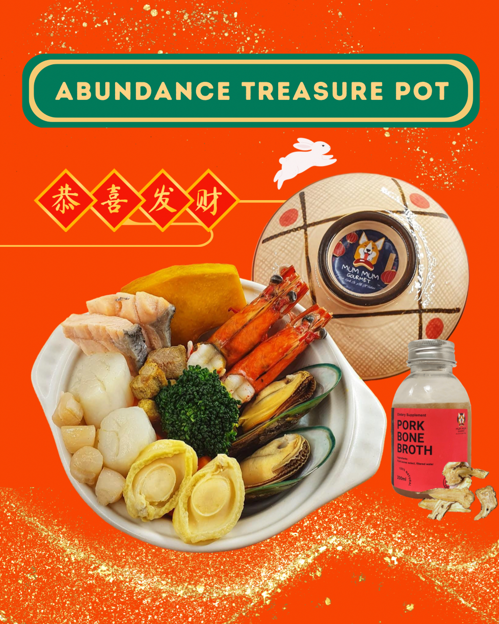 Abundance Treasure Pot (Human Grade Quality)