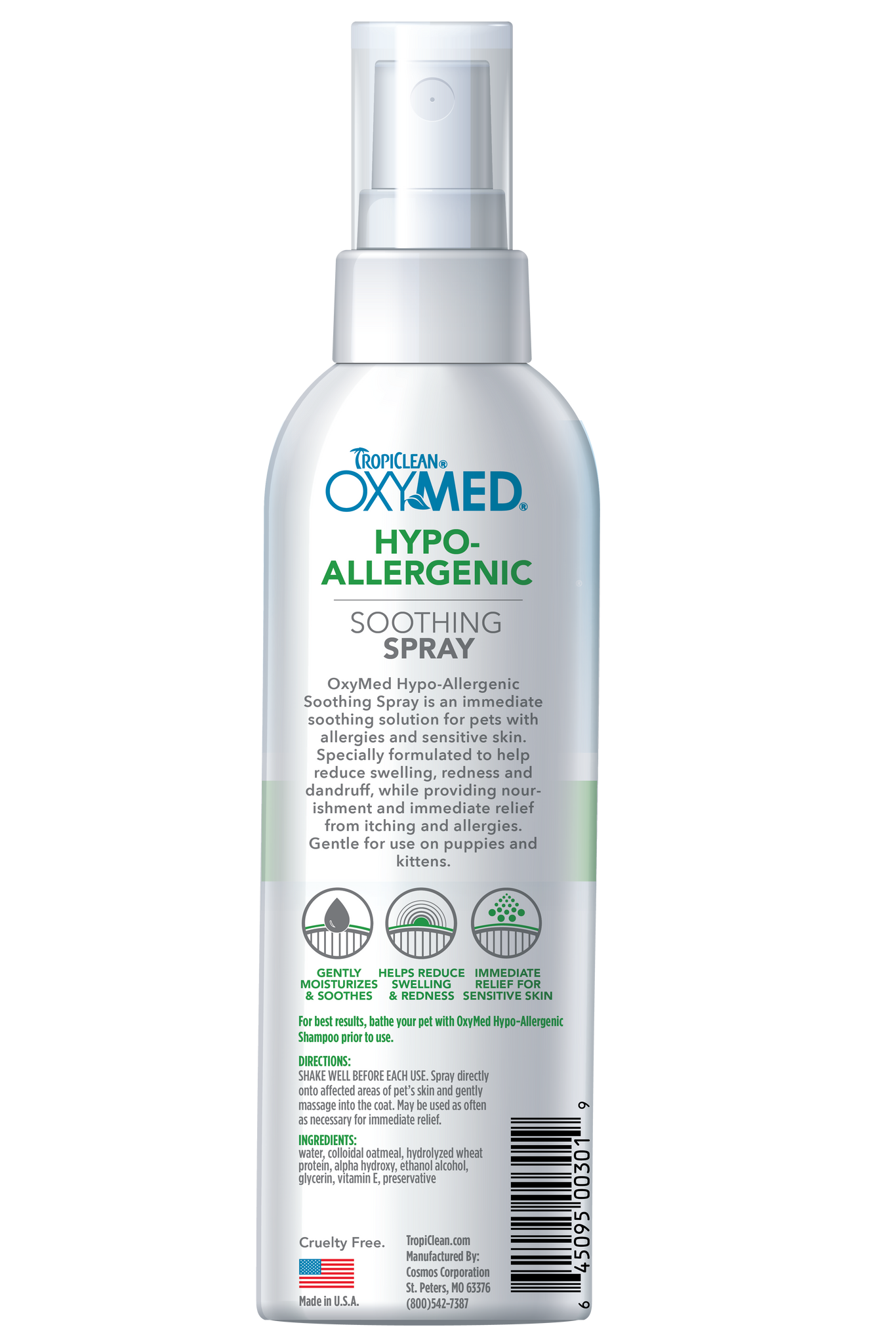 TROPICLEAN OXYMED HYPO-ALLERGENIC SPRAY FOR DOGS AND CATS