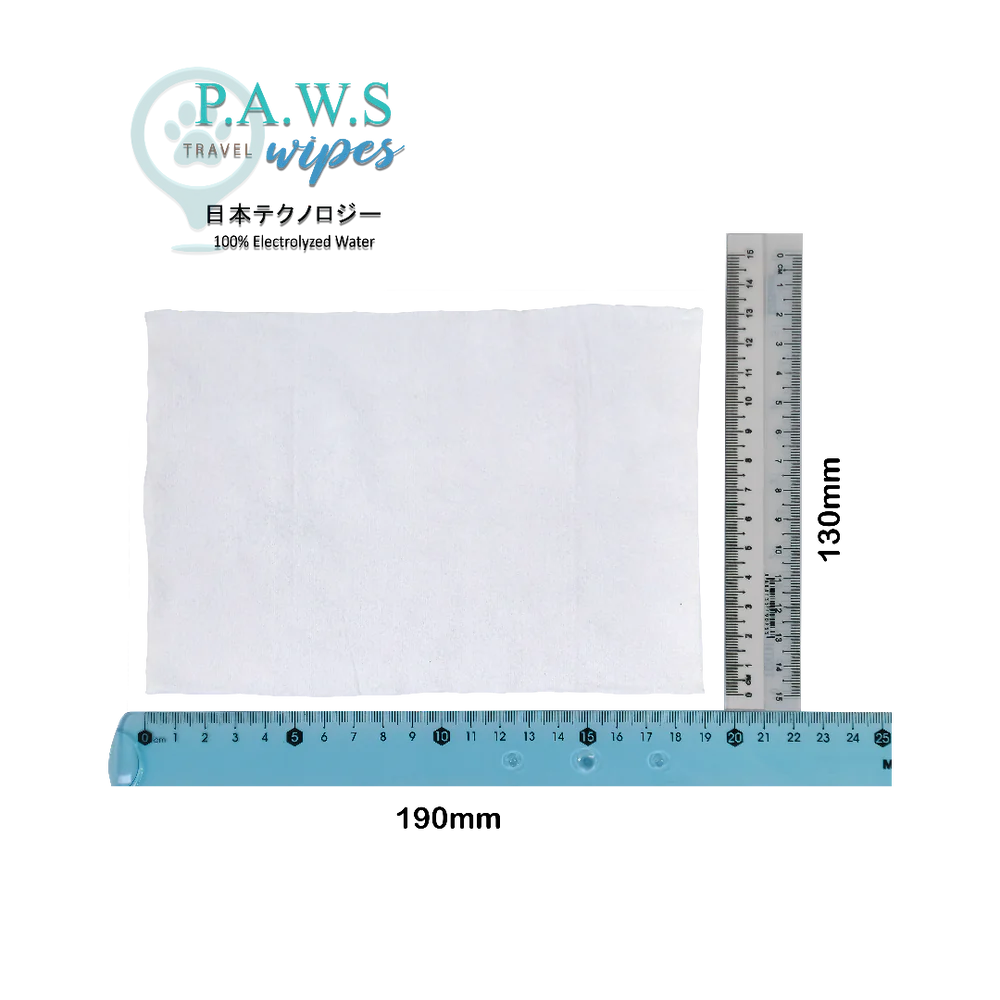 PET'S ACTIVATED WATER SANITIZER (P.A.W.S) TRAVEL WIPES (20 PCS PER PACKET)